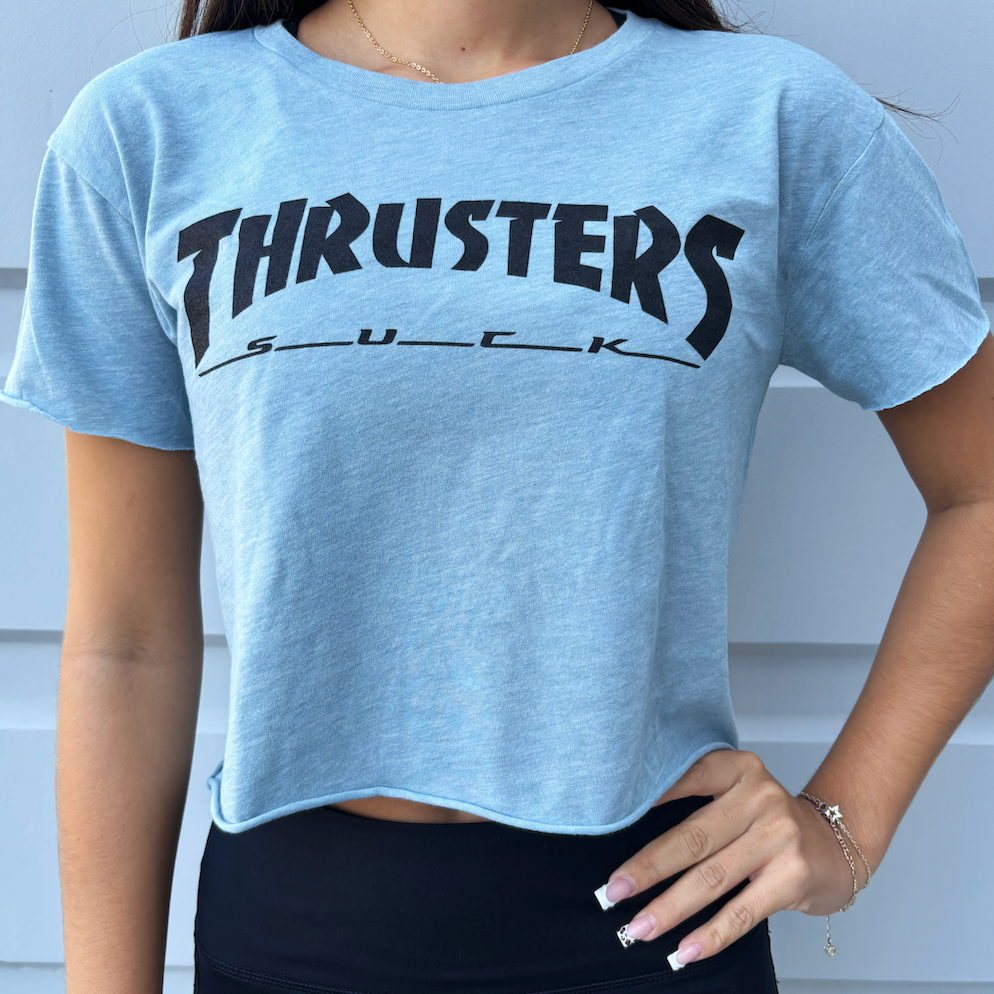 Thrusters Suck - Womens Crop Tee