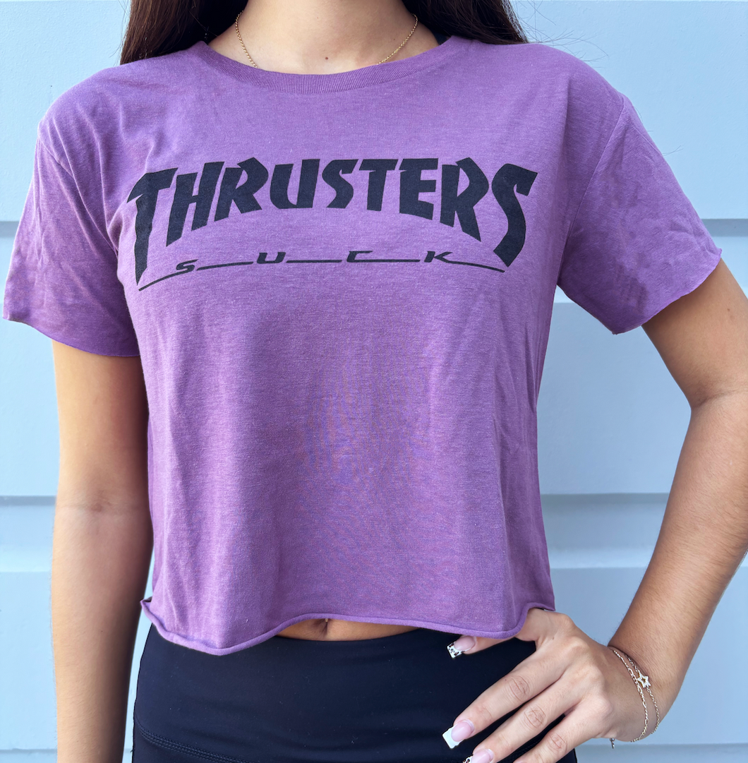 Thrusters Suck - Womens Crop Tee