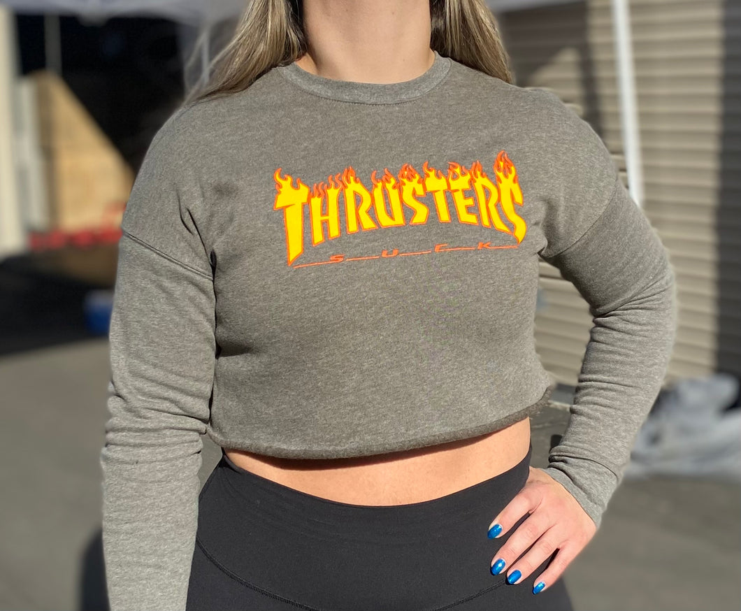Thrusters SUCK - Crop Pullover Fleece